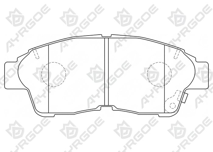 AYRGOE D2118-03 Pastillas de freno Delantero Toyota Camry XV10 XV20/Rav4 XA10 95-00/Ipsum(Picnic) XM10 96-01/Carina(Corona) T190 92-01/Corolla E110 91-04/Crown S150 95-01/Mark II X90 X100 92-98/Vista 94-00