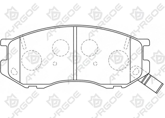 AYRGOE D2150-03 Pastillas de freno Delantero Toyota Estima(Previa) XR10 XR20 2TZ-FE 90-99/Prado LJ78 90-93