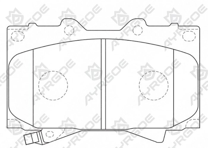 AYRGOE D2177-03 Pastillas de freno Delantero Toyota LC100 J100 4.7 98-07/Lexus LX470 J100 98-07