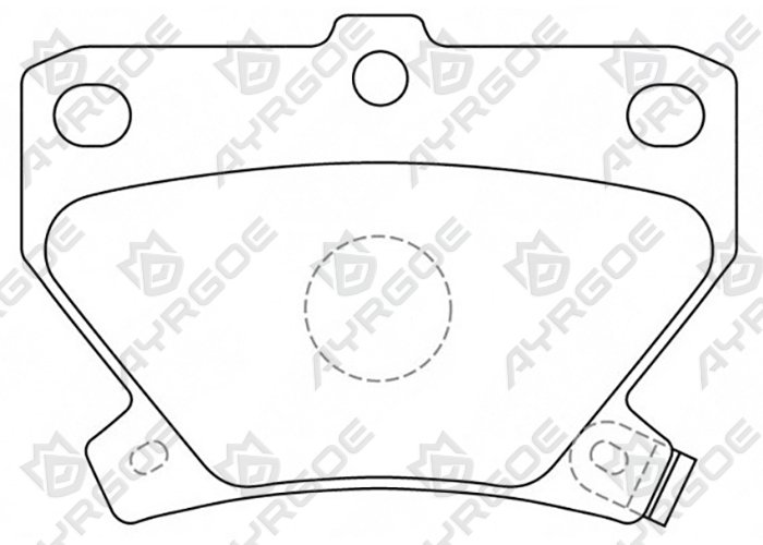 AYRGOE D2204-03 Pastillas de freno Trasero Toyota Corolla E120 00-08/Matrix E130 03-08/Yaris XP10 99-05/Prius 00-09