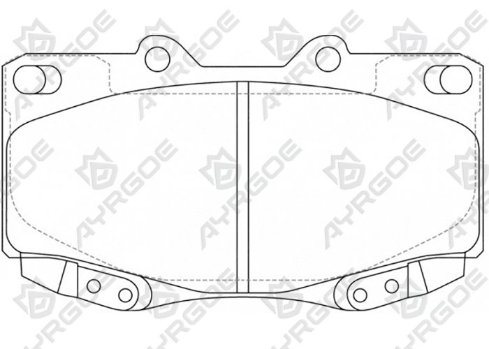 AYRGOE D2215-03 Brake Pad Front Toyota Fortuner KUN50  KUN60 05-16/Hilux KUN25 05-12, TGN30 05-15 1