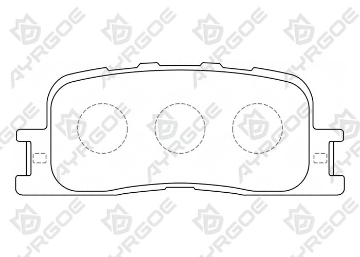 AYRGOE D2219-03 Brake Pad Rear Toyota Camry XV30 02-06/Highlander XU20 00-07/Windom XV30 01-06/Caldina ST246W 02-07/Harrier XU10 97-03/Lexus ES XV30 03-06/Chery A5 06-10