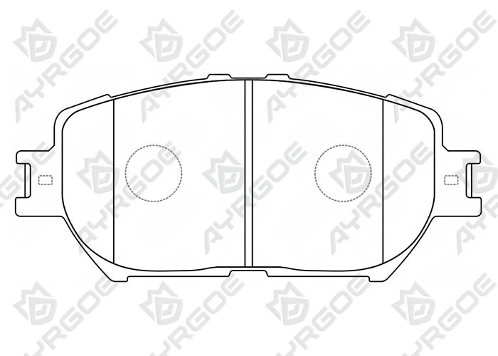 AYRGOE D2222-03 Pastillas de freno Delantero Toyota Camry XV3# USA, Euro 02-06/Crown S180 S200 03-12/Lexus ES XV30 03-06/GS S190 05-06/IS XE20 03-15 1