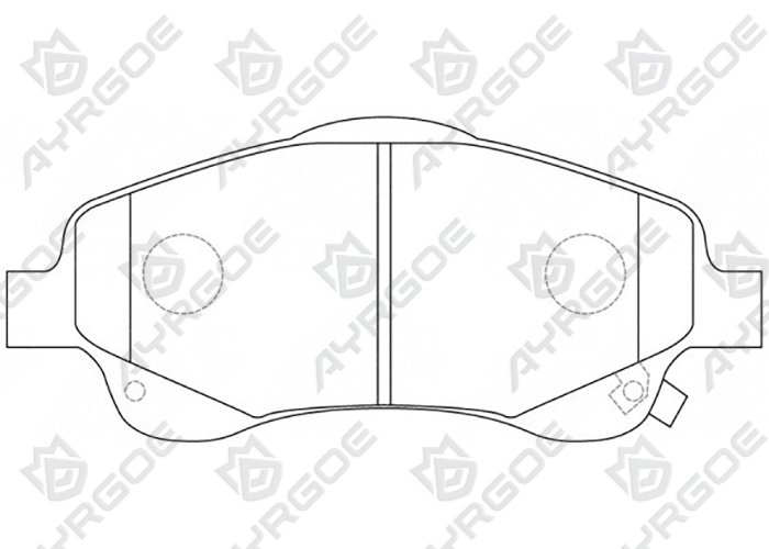AYRGOE D2233-03 Pastillas de freno Delantero Toyota Avensis T250 03-08/Caldina 02-07 1AZ/Corolla Verso 04-09