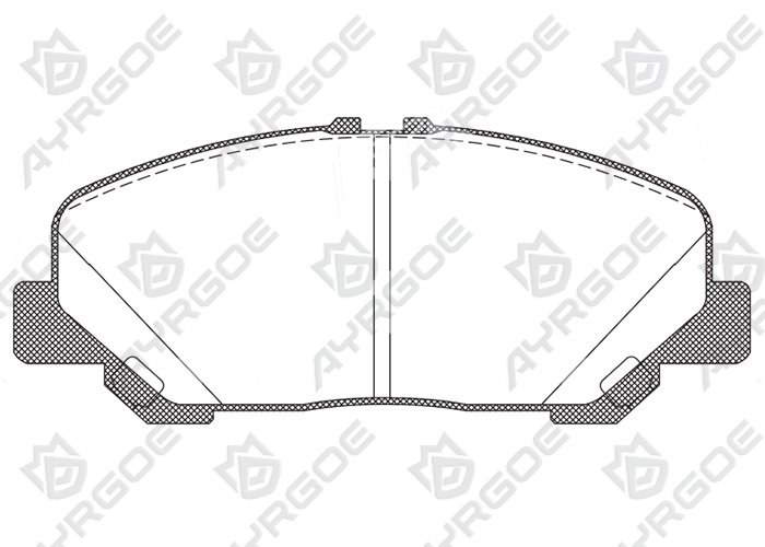 AYRGOE D2265-03 Pastillas de freno Delantero Toyota Alphard XH20 08-15, XH30 15-/Estima(Previa) XR50 06-19