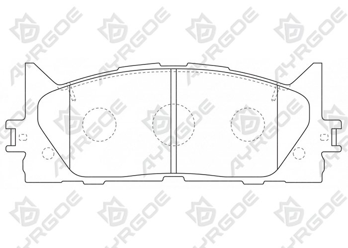 AYRGOE D2270-03 Pastillas de freno Delantero Toyota Camry XV40 06-11, XV50 11-18/Avalon XX30 XX40 XX50 05-18/Lexus ES XV40 XV60 06-12 1