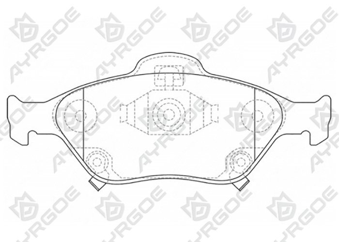AYRGOE D2271-03 Pastillas de freno Delantero Toyota Yaris XP90 1.0 1.3 05-13/Yarix XP130 11-17 1