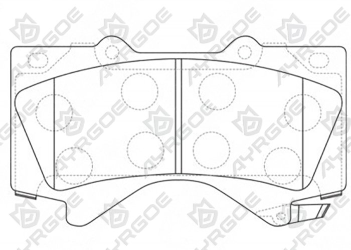 AYRGOE D2278-03 Pastillas de freno Delantero Toyota LC200 J200 07-/Tundra Sequoia 07-21/Lexus LX460 LX570 LX450D