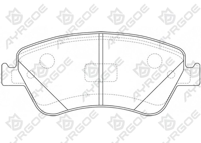 AYRGOE D2286-03 Тормозные колодки Передний Toyota Corolla E140 E150 02-14/Auris E150 06-12 1