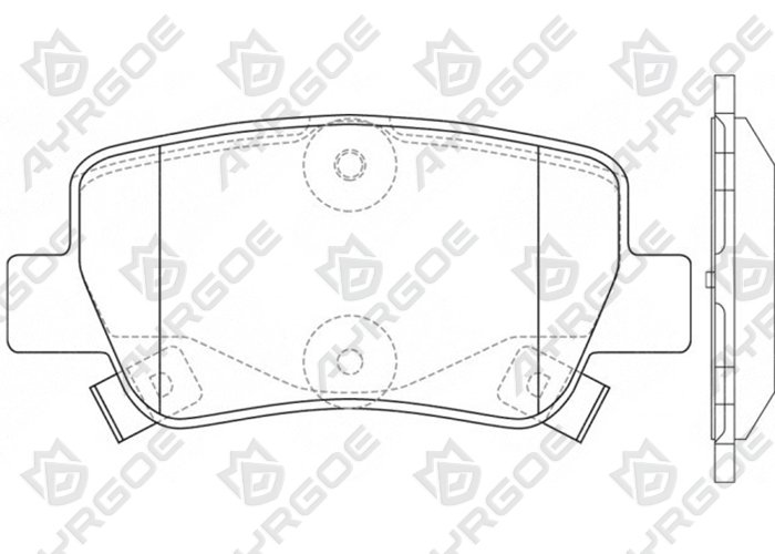 AYRGOE D2296-03 Pastillas de freno Trasero Toyota Avensis T270 08-18