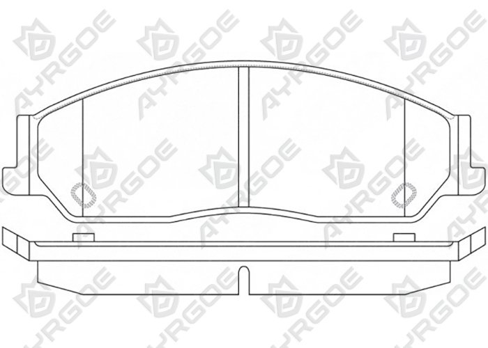 AYRGOE D2304M-03 Pastillas de freno Delantero Toyota Camry ACV36 02-06,XV40 07-11,GSV50L 11-17/Hilux LAN25 05-08/AuRion XV40 06-12