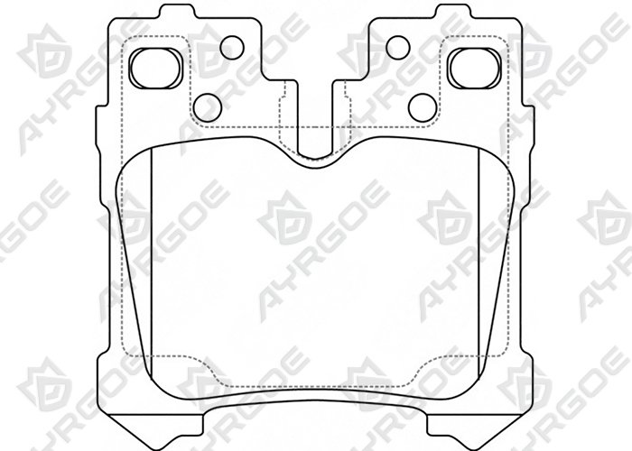AYRGOE D2348-02-03 Pastillas de freno Trasero Lexus LS XF40 06-17, XF50 17-