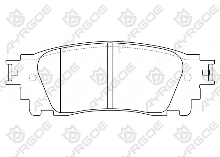 AYRGOE D2349H-03 Pastillas de freno Trasero Toyota Camry XV70 17- (Euro,Rus)/Alphard XH30 15- /C-HR AX10 16-18/Rav-4 XA30 XA40 XA50 05-/Lexus RX AL20 15/Lexus ES X10 19-