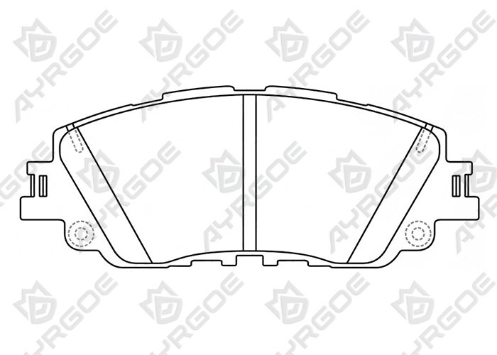 AYRGOE D2360-03 Pastillas de freno Delantero Toyota Camry XV70 A25A-FXS,A25A-FKS 17-/Rav4 XA50 18-/Lexus ES UX 18-