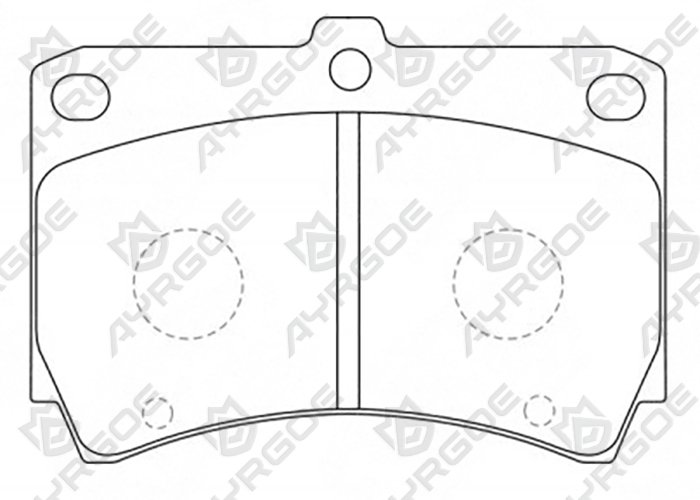 AYRGOE D3062-03 Pastillas de freno Delantero Mazda 323 BG BA 89-98/Demio DW 96-04/Familia 89-98/Ford 90-96/Kia Rio DC 99-02