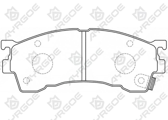 AYRGOE D3084-03 Pastillas de freno Delantero Mazda 323 BJ 98-04/626 GF GW GV GE 91-02/MX-6 91-98/Xedos6 92-99/Cronos 91-94/Capella GF GW 97-05