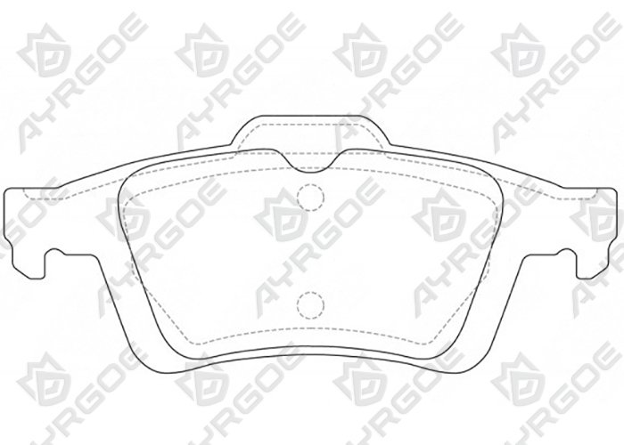 AYRGOE D3132-03 Pastillas de freno Trasero Mazda 3 03-13/Mazda 5 05-17/Ford Escape 12-19/Focus 01-08/Focus II 04-12/Focus III 10-19/Volvo C30 C70 S40 V40 V50