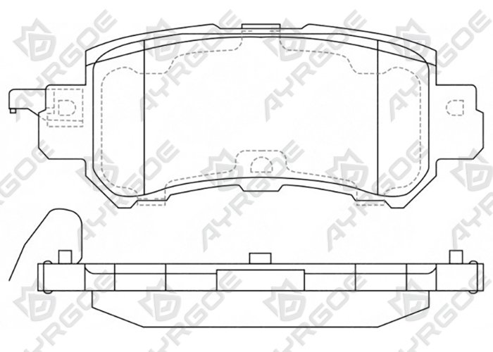 AYRGOE D3156-03 Pastillas de freno Trasero Mazda CX3 15-24/CX5 KE 11-17/Mazda 2 18-24 1