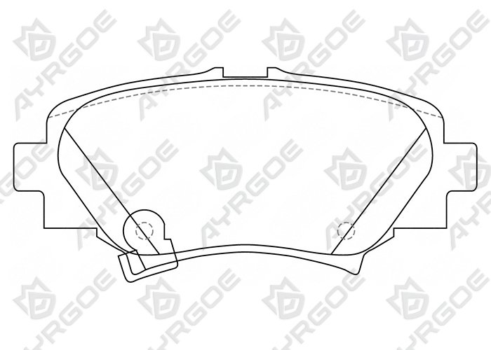 AYRGOE D3166M-03 Pastillas de freno Trasero Mazda 3 BM BN 13-19