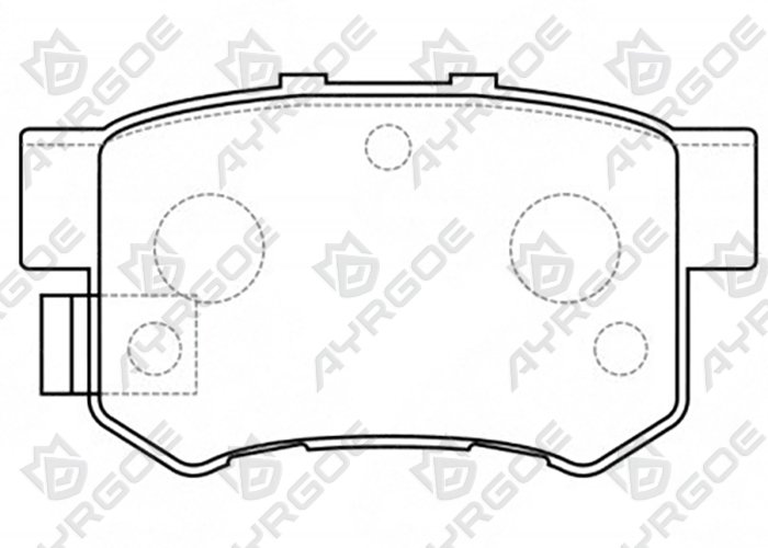 AYRGOE D5046M-03 Pastillas de freno Trasero Honda CR-V RE1 07-12/Accord 89-12/Odyssey 94-03/Civic 94/Fit 12-13/Haval H6 14-