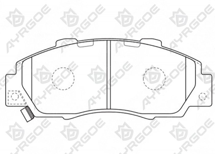 AYRGOE D5060-03 Pastillas de freno Delantero Honda CR-V RD1-RD3 95-01/Accord 91-03/Odyssey 94-00/Civic 94-00/HR-V 98-05/Shuttle R1 94-99