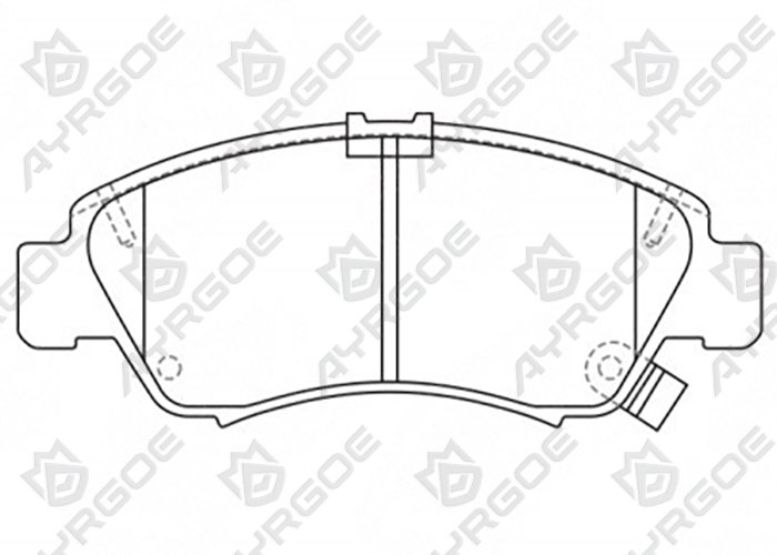 AYRGOE D5073-03 Pastillas de freno Delantero Honda Civic EG 92-95/Fit GD 01-08/Integra 96-02