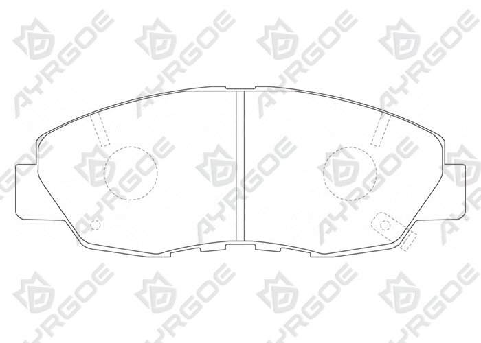 AYRGOE D5080-03 Pastillas de freno Delantero Honda CR-V RD1-RD5 95-05 RHD/Accord 90-02/Civic 00-05