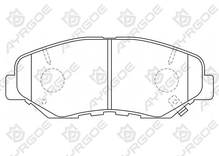 AYRGOE D5128-03 Pastillas de freno Delantero Honda CR-V RD4 02-06/Accord 02-17/Civic 16-21/Element 03-11/Pilot 02-08/Stepwgn 09-15