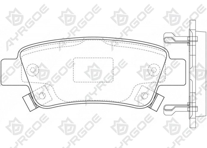 AYRGOE D5159-03 Pastillas de freno Trasero Honda CR-V RE5 07-11