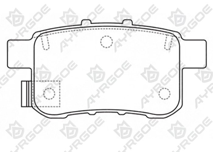 AYRGOE D5162-03 Pastillas de freno Trasero Honda Accord CU 08-12/Accord CR 12-17/TSX 08-14/Inspire CU 07-12