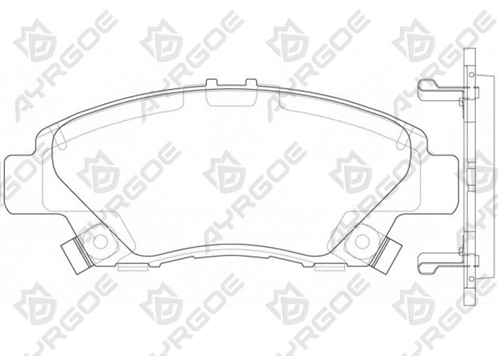 AYRGOE D5168M-03 Pastillas de freno Delantero Honda Fit GE 07-13,GK 14-17/Insight ZE 09-14/Shuttle GK GP 15-