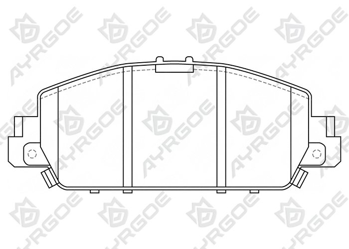 AYRGOE D5214M-02-03 Pastillas de freno Delantero Honda Odyssey CR 12-20,CV 17-