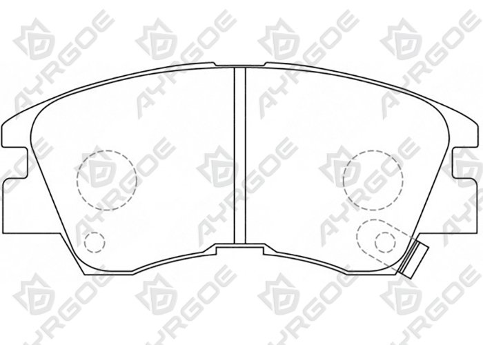 AYRGOE D6018-03 Pastillas de freno Delantero MMC L200 86-97/L300 86-04/Delica 87-99/Triton 86-96