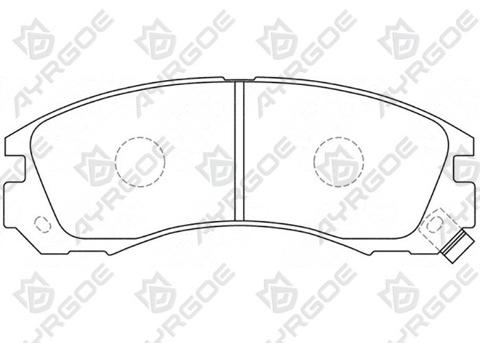 AYRGOE D6039-03 Pastillas de freno Delantero MMC Galant 87-04 2.0 2.4 2.5 3.0/Lancer Evo 07-16/Space Wagon Runner 91-04/Outlander 03-12/Pajero Montero 90-04/Pajero Montero Sport 96-04/L200 96-07/Chariot 91-97/Delica 94-07/Diamante 90-05/Eclipse