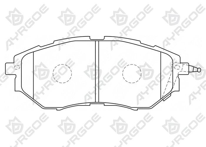 AYRGOE D7060-03 Pastillas de freno Delantero Subaru Legacy 03-14/Legacy Outback 13-21/Impreza 2.5 07-14/Forester 2.0 12-19/Tribeca 06-14