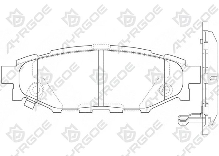 AYRGOE D7064-03 Pastillas de freno Trasero Subaru Impreza 07-16/Legacy 03-14/Outback 03-12/Forester 07-19/XV 11-17
