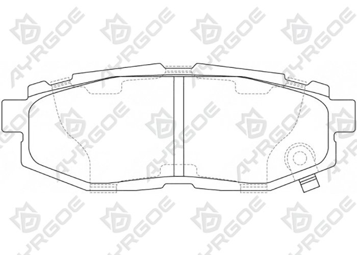 AYRGOE D7070-03 Brake Pad Rear Subaru Legacy 03-14/Legacy Outback 13-21/Impreza 2.5 07-14/Forester 2.0 12-19/Tribeca 06-14 1