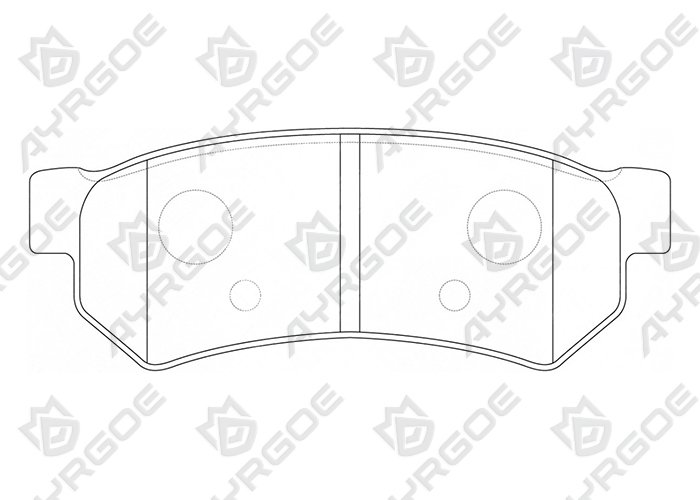AYRGOE D9060-03 Pastillas de freno Trasero Chevrolet Lacetti J200 04-13/Daewoo Gentra 13-16/Ravon Gentra 15-