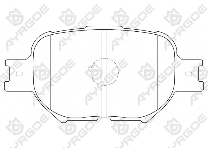 AYRGOE D2180-03 Pastillas de freno Delantero Toyota Corolla E120 1CD-FTV 00-08/Caldina T240 02-07/Vista XV50 98-03/Celica T230 99-06