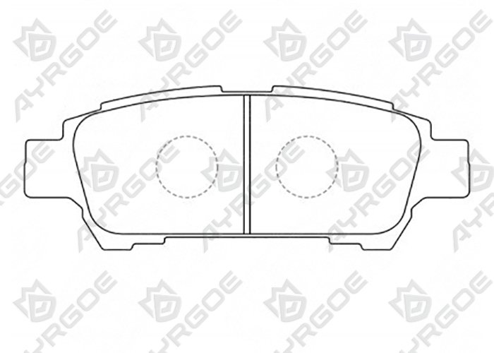 AYRGOE D2198-03 Pastillas de freno Trasero Toyota Alphard XH10 03-08/Estima XR30 99-06/Ipsum(Picnic,Avensis Verso) XM20 01-09/Sienna XL20 03-10