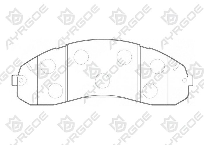 AYRGOE PN13053-03 Тормозные колодки Передний Kia Bongo 11-/K3000S 04-19 1