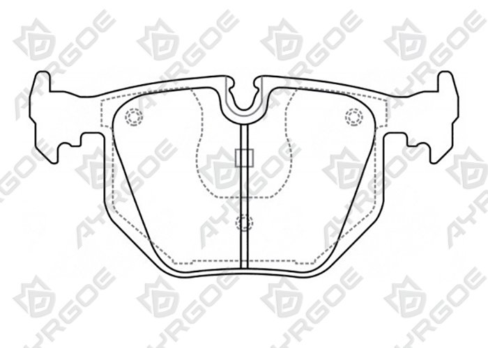 AYRGOE PN0228-03 Brake Pad Rear BMW X5 E70 07-13/BMW X6 E71 E72 08-14 3.0/3.0D N52/N57 1