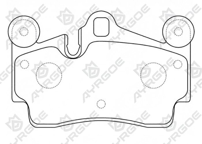 AYRGOE PN0347W-03 Pastillas de freno Trasero Audi Q7 05-15/VW Touareg 03-10/Porsche Cayenne 03-10