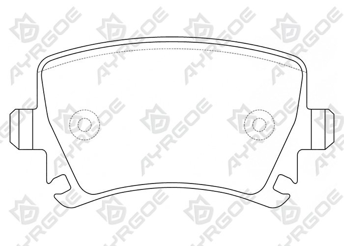 AYRGOE D30006H-03 Pastillas de freno Trasero Audi A3 03-14 A4 04-09/A6 04-18/VW Golf V VI 05-12/Jetta V 06-11/Passat 05-10/Sharan 12-15/Skoda Octavia I II 96-08/Superb 08-15