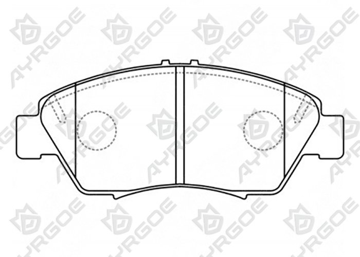 AYRGOE D5070-03 Pastillas de freno Delantero Honda Civic 91-05/Fit 06-13/Integra 93-06/Stream 00-06