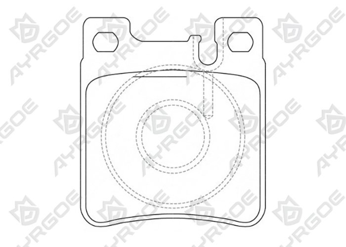AYRGOE PN0030W-03 Pastillas de freno Trasero MB W140 91-00 /W202 W203 93-08/W210 95-02/W220 98-05 M104 M112 M119