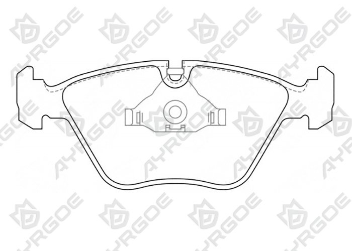 AYRGOE PN0012W-03 Pastillas de freno Delantero BMW 3 E36 E46 90-07/BMW 5 E34 87-96/BMW 7 E32 85-94/Z3 E36 95-03