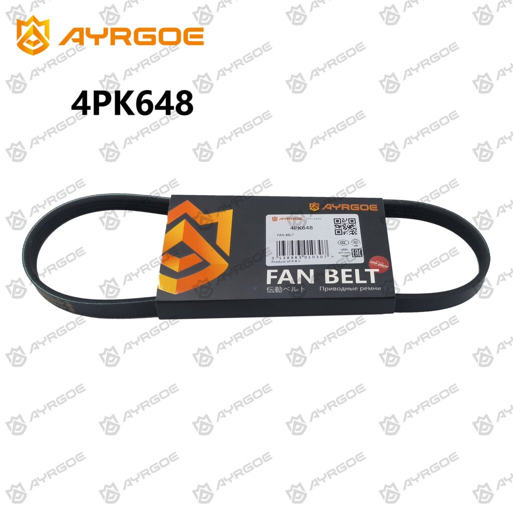 AYRGOE 4PK648-02 Correa del ventilador NISSAN MICRA CG10DE|CG13DE|CGA3DE|MITSUBISH 4G63|FORD