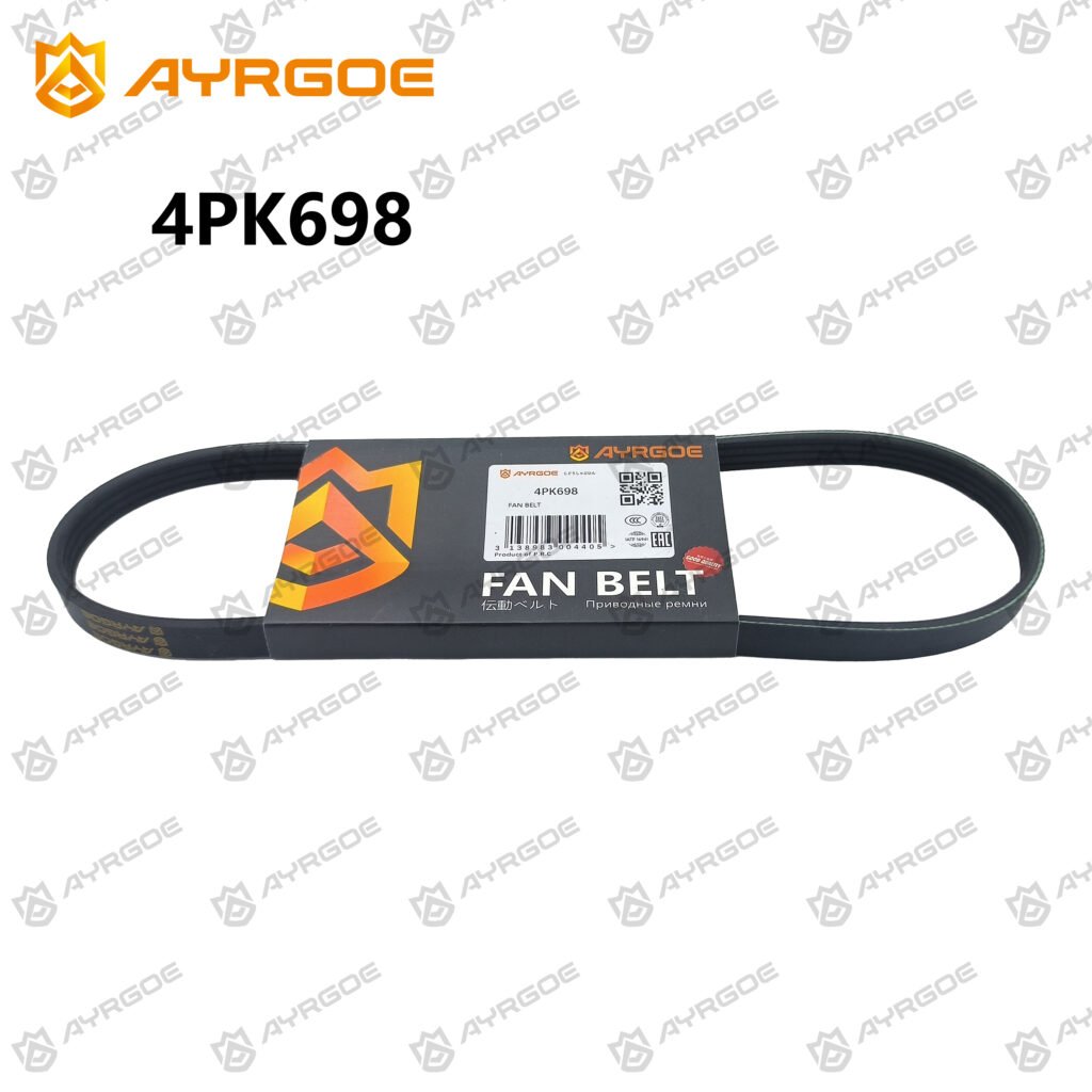 AYRGOE 4PK698-02 Correa del ventilador PEUGEOT 205 741B 1992-1994|405 15B 1987-1992 1.6L 1.9L 1.9D|TD 83|CITROEN|FIAT|LADA|MITSUB