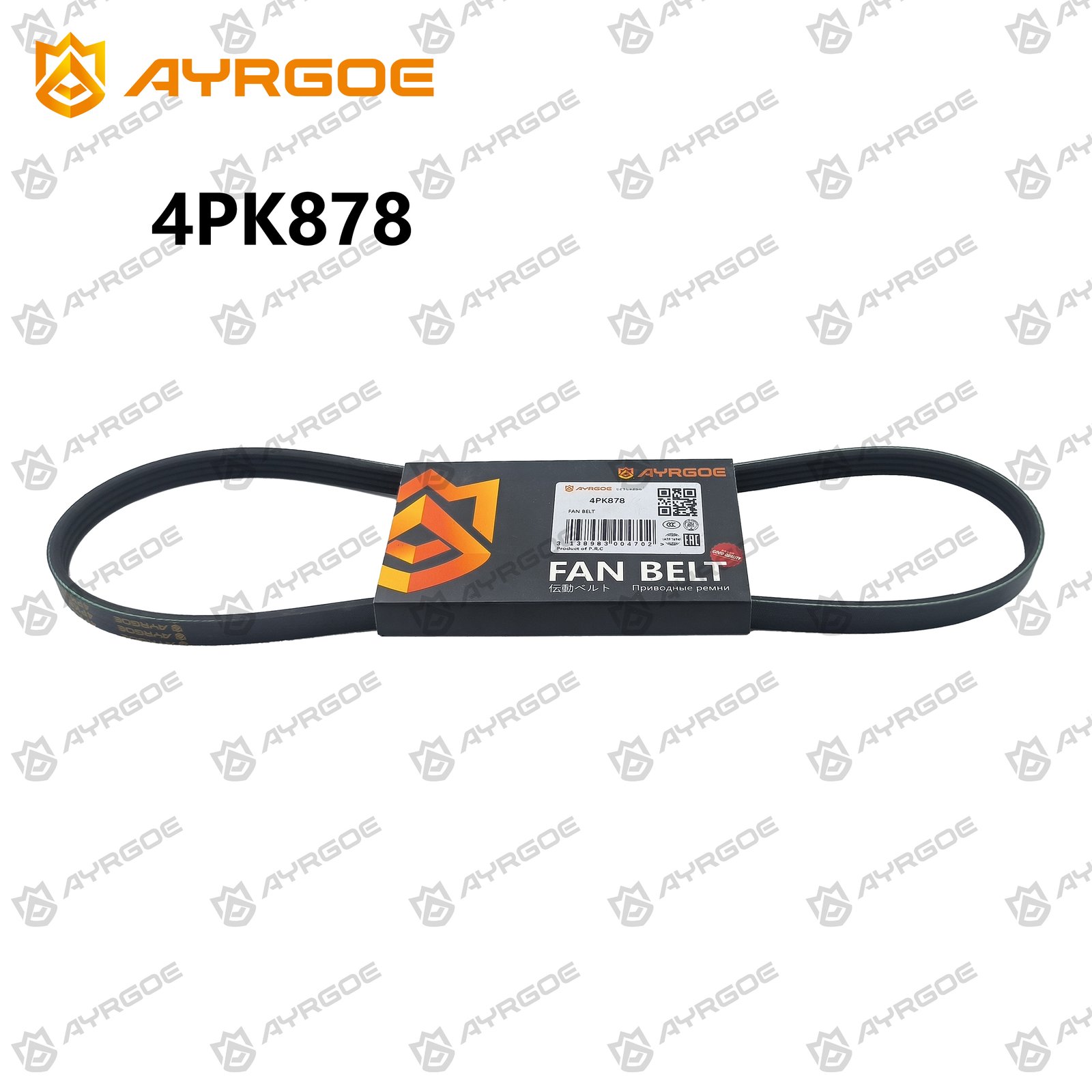 AYRGOE 4PK878-02 Fan Belt TOYOTA CAMRY 1MZ 1996-2006|2MZ-FE|1G-FE|HONDA CR-X B16A 1989-1991|HYUNDAI
